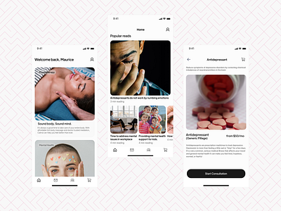 mental health App UI branding design ui