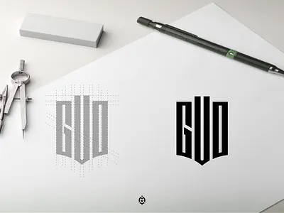 GUO monogram logo concept 3d branding design graphic design logo logoconcept logoinspirations logoinspire logos luxurydesign