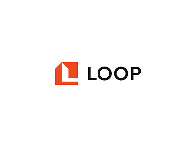 Loop Logo Design brand building chat communication construction contractor home house logo logo design loop message negative space logo software