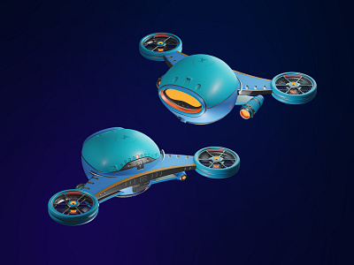 The Vigilator 3dmodel aircraft b3d blender3d drone