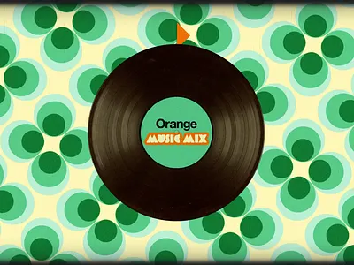 Orange music mix graphic design intro motion graphics