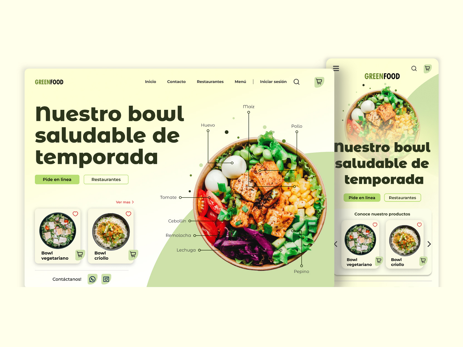 Home Greenfood UI by Daniel Zapata on Dribbble