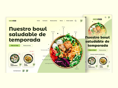 Home Greenfood UI design graphic design ui