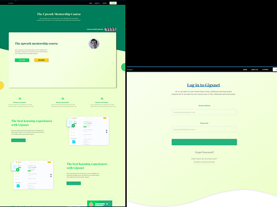 Online course homepage dashboards design figma green illustration online course typography ui