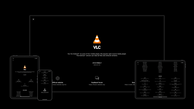 VLC v4: About branding design media mobile spotify tablet tv ui ux vlc