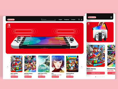 Home Nintendo UI app design graphic design ui