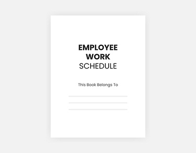 Employee Work Schedule amazon kdp kdp kdp interiors kdp intorior weekly schedule