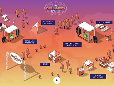 CHILL MOODY STAGE app branding graphic design illustration ui ux