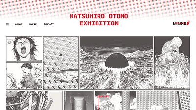 Katsuhiro Otomo Exhibition branding design editorial graphic design indesign photoshop typography