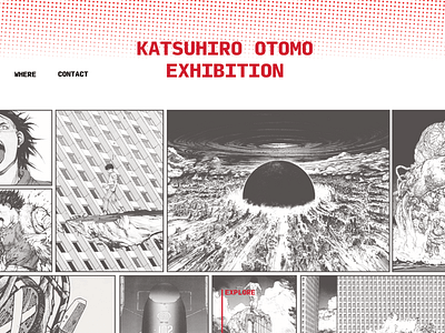 Katsuhiro Otomo Exhibition branding design editorial graphic design indesign photoshop typography