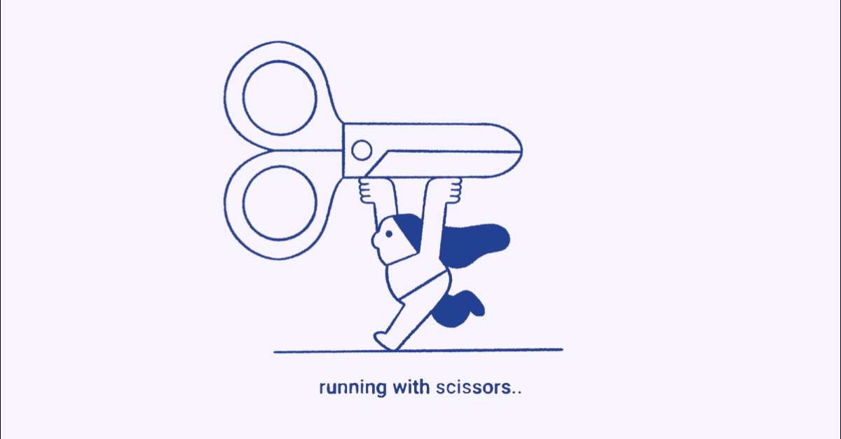 Running with scissors! animation animations design frame by frame illustration illustration art illustration design illustrations illustrator procreate