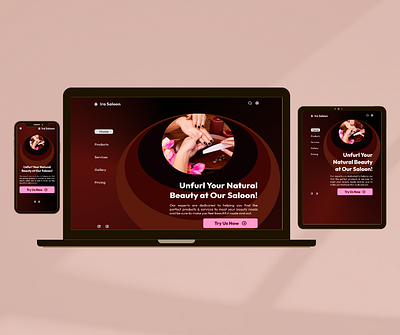 Adaptive screens for Ira Saloon. adaptivescreen design landingpage typography ui ux ui