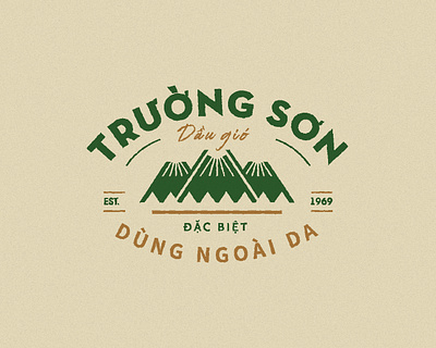 Dầu gió Trường Sơn - Old mountains logo emblem branding dau gio design graphic design illustration logo moutain mythology truong son typography ui ux vector