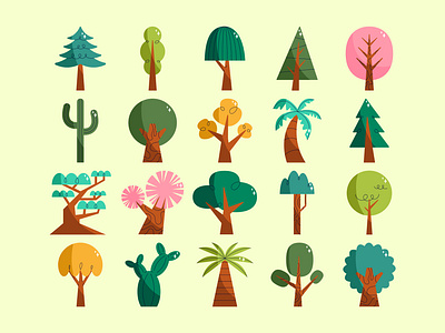 Trees design graphic design illustration vector