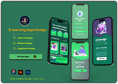 E-Learning Apps Design apps branding figma graphic design ui user interface