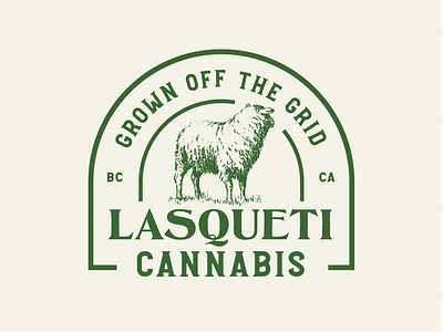 Lasqueti Cannabis - Concept Brand badge branding cannabis design graphic design logo sheep stamp