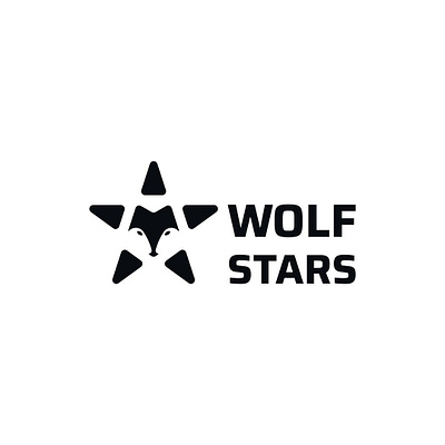 WOLF STAR LOGO brand branding design garagephic studio graphic graphic design illustration logo star star logo ui ux vector wolf wolf logo