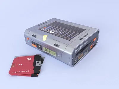 C4d Animation Exercise - Player 3d animation design disk illustrations originality player processor 科技