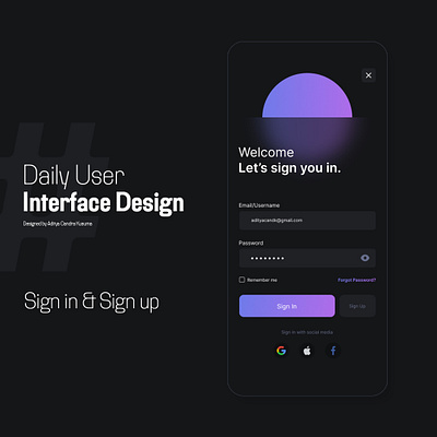 Sign In & Sign Up Page #DailyUserInterfaceDesign app branding design graphic design illustration typography ui ux