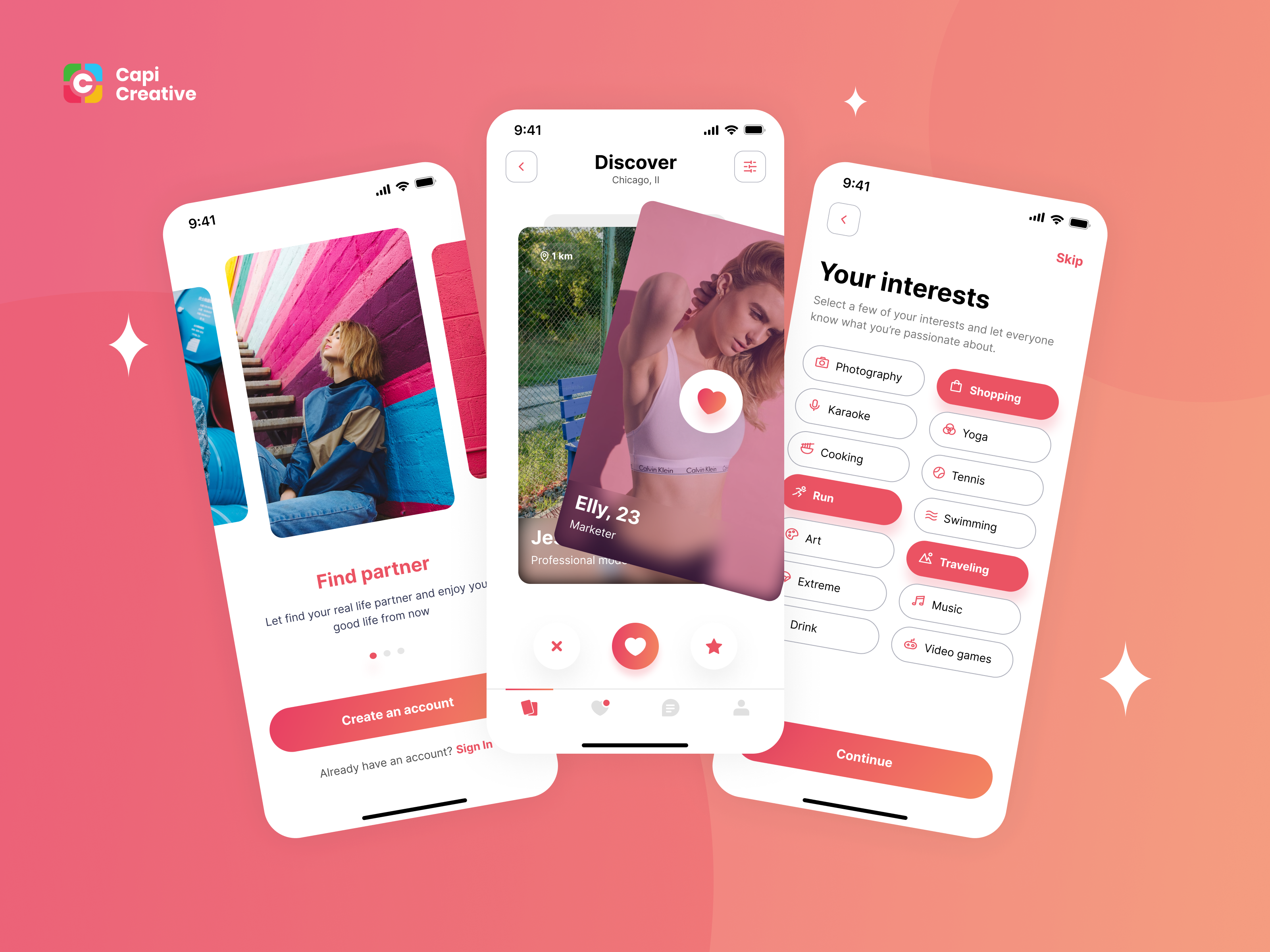 Example of Dating Mobile App UI/UX Design
