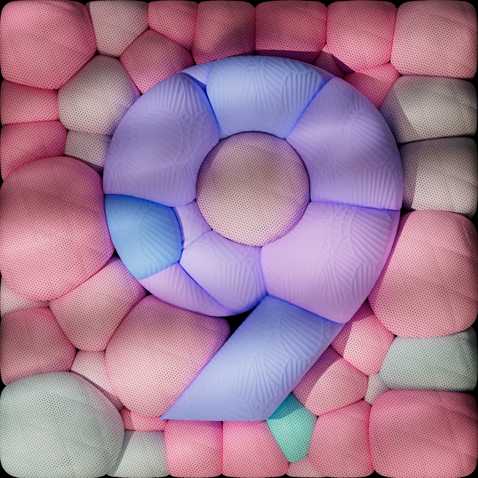 9 for 36Daysoftype 36daysoftype 3d 3d type balloon type c4d cgi cinema 4d cloth 3d design illustration nine number 9 render typography