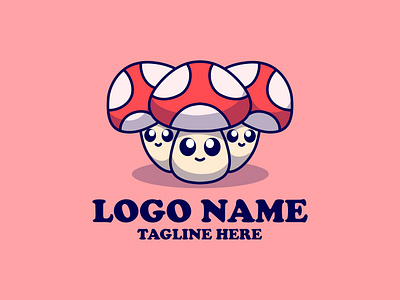 Cute Mushroom character illustration mushroom mushrooms vectorlogo