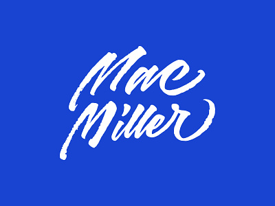 Mac Miller Logo branding brushlettering brushpen calligraphy custom calligraphy graphic design handmade hiphop lettering letters logo macmiller music script type typography