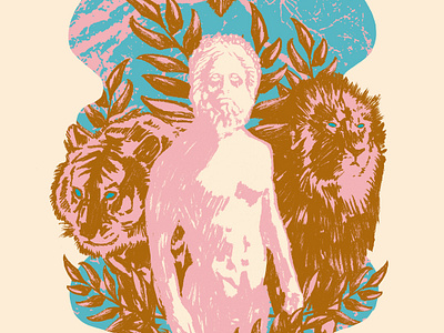 Portal Gods. #1 animals collage collageart cream decorative gig poster graphic design illustration merch mitology pastel poster print streetwear