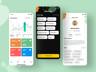 Seller App UI Dashboard app design dashboard minimal dashboard minimal design mobile mobile app design muhammad salim pattern salim uiux