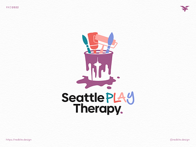 Seattle Play Therapy - Paint Bucket Logo Concept brand identity brand identity design branding graphic design illustration logo