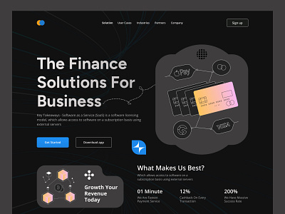 Finance Website Landing Page app banking branding dailyui design finance finance landing page landing page product typography ui ui ux ux web web design webdesigner website website design