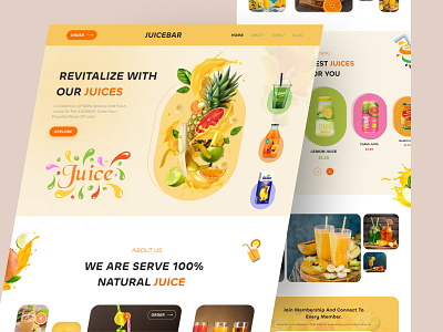 Juicebar | Juice Website Design food website fruit website juice juice landing page juice ui juice website modern website trendy website design ui ux web design