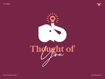 Thought of You - Elephant Logo Concept brand identity brand identity design branding branding design graphic design illustration logo packaging design