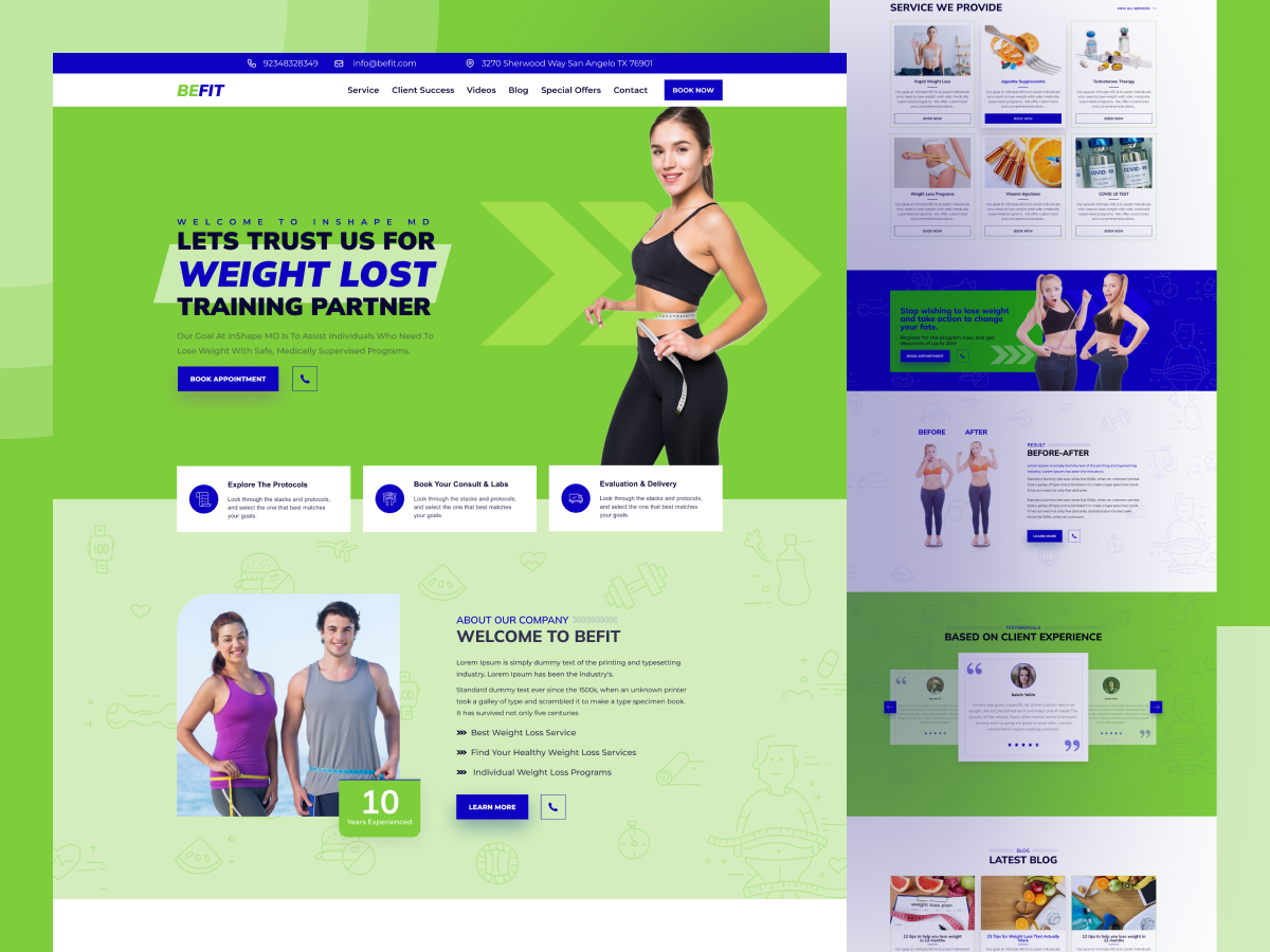 Be Fit Website Design By Lateef Creation On Dribbble