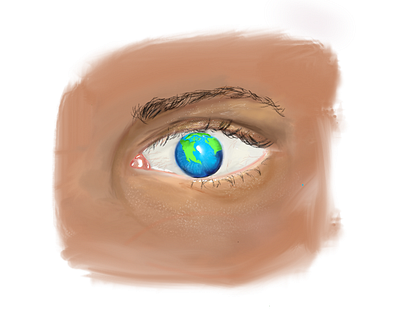 Eye : Digital Art art autodesk autodesk sketchbook design digital art earth eye graphic design illustration sketch work world