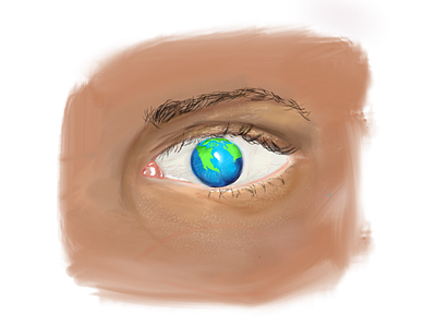 Eye : Digital Art art autodesk autodesk sketchbook design digital art earth eye graphic design illustration sketch work world