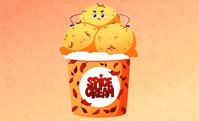 Spicy icecream character for board game board game bright card character childrens book cute design food ice cream icecream illustration kids photoshop spicy sweet table game tube