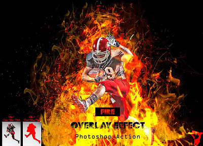 Fire Overlay Effect Photoshop Action fire maker