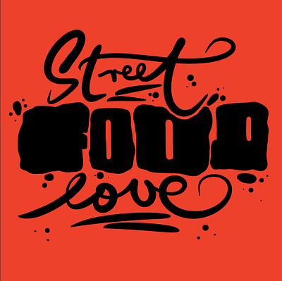 Streetfood Love branding delicious design doodle font foodie graphic design illustration lettering logo love merch procreate scribble sketch sticker streetfood typography yummy