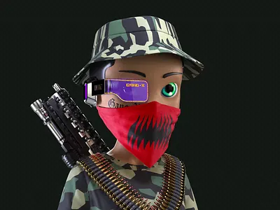 I am a Soldier 3danimation 3dart 3dcharacter 3dillustration 3dmodeling characterdesign charactermodeling cryptoart eth nft nftart nftcharacter nfttoken opensea