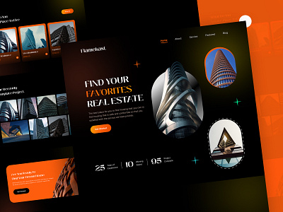 Real Estate Website Design | Landing Page UI apartment flamekast homepage house landing page landingpage properties real real estate real estate landing page real estate ui real estate web real estate website realestate realtor uiux webdesign website