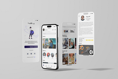 Host, Learn, Connect, Huddleup ios design Community app 3d android design animation bestdesign branding design discover dribbblepro figma hireme ios design landingpage logo motion graphics prodesign ui uiux ux website websitedesign