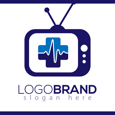 Television Medical Cross Logo Icon brand branding design graphic design icon identity logo medical television template trend vector