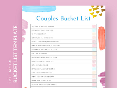 Couples Bucket List Free Google Docs Template bucket bucketlist checklist docs document goals google list print printing template templates todolist wishlist