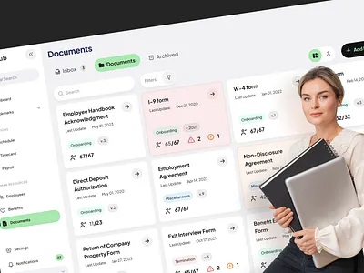 Document Management module in HR SaaS application design docs document management documents enterprise hr light operations saas ui ux web web app