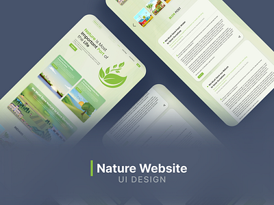 Nature Website - Website Full UI Page Design #websiteuidesigns branding figma website design graphic design greeny website ui design hero page design hero page ui design lending page mobile website hero design nature website ui design website hero page design website home page design