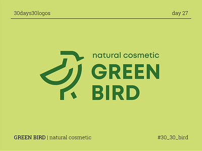GREEN BIRD bird branding cosmetic eco green logo natural