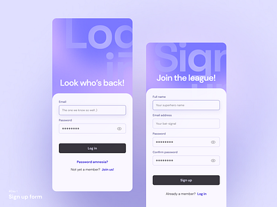 Day 01 - Sign up form | 100 days UI challenge 100daysuichallenge app design typography ui vector