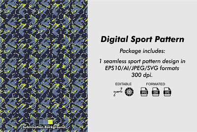 Digital Sport Pattern #004 vector