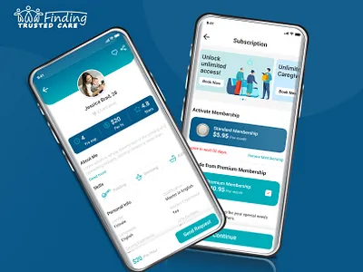 Finding Trusted Care app design app development company design logo mobile app development software development company